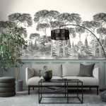 39954-1 Панно AS Creation 265*280, Монохромный лес и панели